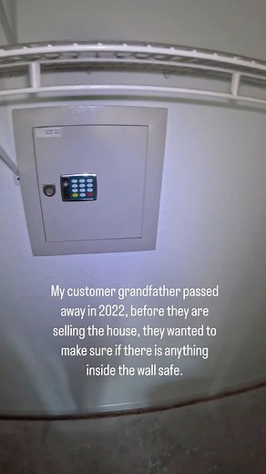 6.3M views · 1.8K reactions | My customer grandfather passed away in 2022, before they are selling the house, they wanted to make sure if there is anything inside the wall safe. #wallsafe #grandfatherpassedaway #drilling #vacant #daniabeach #hollywood #southflorida | Miki Benyair | Facebook