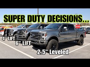 Ford SUPER DUTY Lift Comparison-2.5" Leveled vs 4-6" LIFTED on 37s-Which is Your Favorite??