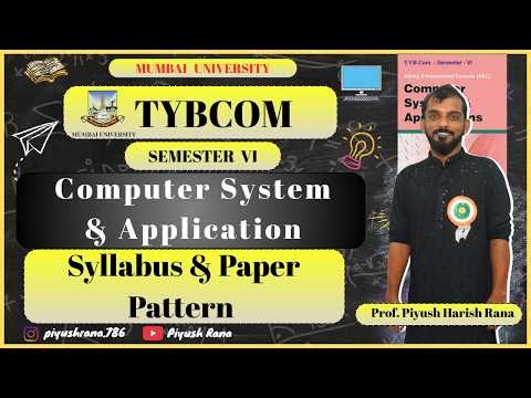 TYBCom | Sem 6 | Computer Application & Systems | Full Syllabus & Paper Pattern #tybcom
