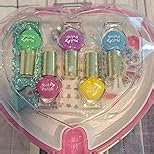 BATTOP Kids Nail Polish Set for Girls,Kids Nail Kit with Organizer Nail Dryer, Polish, Stickers, Gems, Filer - Ideas Gift for Girls 6 7 8 9 10 11 12 - Dress-Up Toy