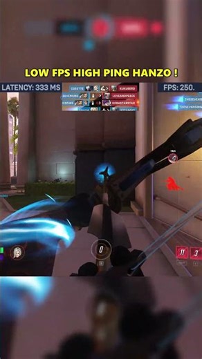 Low FPS High PING Hanzo Gameplay