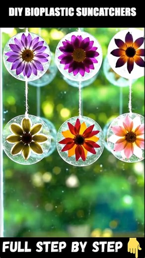 17K views · 48 reactions | DIY Bioplastic Suncatchers Materials: 1/2 cup of water 2 tablespoons cornstarch 1 tablespoon white vinegar Full STEP BY STEP in First (C.o.ʍ.m.е.ո.τ)  Enjoy ❤️ | Charming Recipes | Facebook