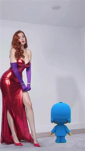 valiente Jessica Rabbit ❤️ #Jessicarabbit #pocoyo #dance