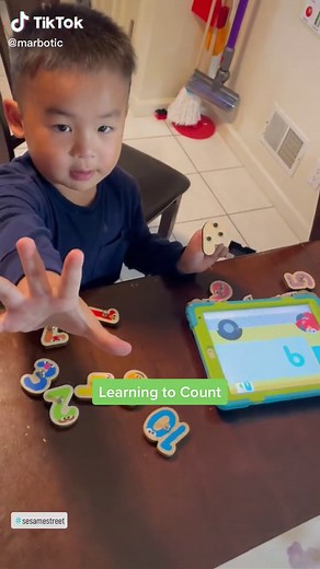 Marbotic is an excellent tool for all kids, including neurodivergent kids. This sweet little one is learning his numbers and early math with our Sesame Street numbers. Check the link in our bio to buy yours. #marbotic #learningtocount #kidsoftiktok #toddlermom #specialeducation #adorablekids