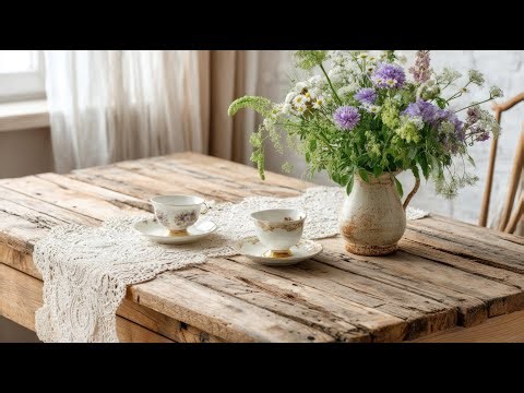 The Beauty of Vintage Crochet in Classic Shabby Chic Living