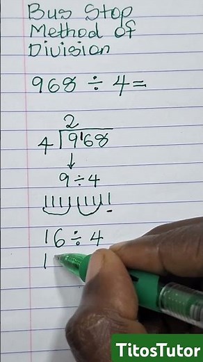 Bus Stop Method of Division made easy! #maths #titostutor #shortsvideoviral #division