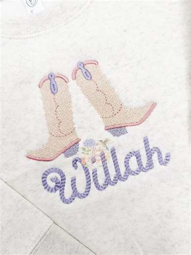 Cowgirl Boots Western Cross Stitch Machine Embroidery Design - Etsy