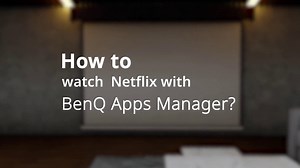 Prior to enjoying Netflix, please be sure to read thoroughly and follow the steps: - 0:12 Confirm that your projector is connected to Wi-Fi before opening "Wireless Projection" on the Android TV home page - 0:22 Select "Smart Control" and download the app following the instructions shown Steps you will go through to install Netflix - 0:51 Download BenQ Apps Manager from Google Play - 1:22 Download Aptoide from Apps Manager 2:07 Download Netflix from Aptoide The step by step video to guide you th