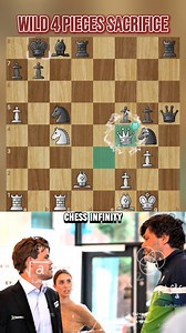 14K views · 126 reactions | Greatest 4 Pieces Sacrifice!♟️ #ChessInfinity #chess | Chess Infinity | Facebook
