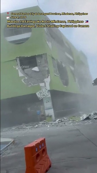 Massive 7.8 Earthquake Rocks Mindanao, Philippines | Buildings Damaged