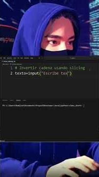 Invertir cadenas de texto con pocas líneas de Python #algoritmo #python #curso