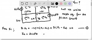 SOLVED:Use mesh analysis to find Vo in the circuit in Fig. P3.59.