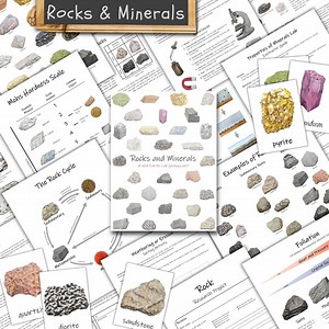 Rocks & Minerals Unit: Earth Science Lessons and Printables! Geology Unit Study W/ Rock Cycle, Mineral ID, Weathering and Erosion, and More - Etsy