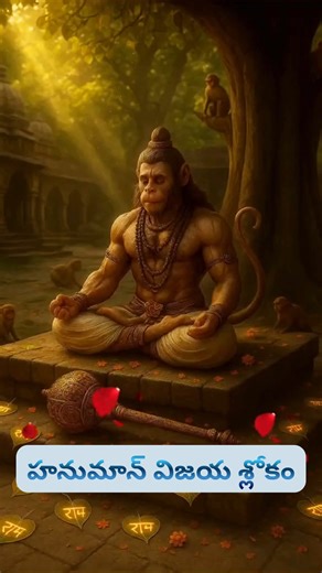 DevaAntaryami on Instagram: "Hanuman Vijaya Slokam in Telugu | Yatra Yatra Raghunatha Keertanam | Success & Protection Hanuman Vijaya Slokam in Telugu with meaning. Chant “Yatra Yatra Raghunatha Keertanam” for success, victory, protection from fear, courage and divine blessings of Sri Rama Bhakta Hanuman. 📌 Meta Hashtags #HanumanVijayaSlokam #YatraYatraRaghunatha #HanumanSlokam #HanumanMantra #TeluguDevotional #HanumanBhakti #AnjaneyaSwamy #Maruti #SriRamaBhakta #VictoryMantra"