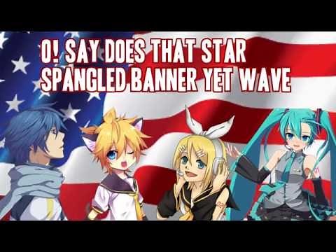 【Miku Kaito Rin Len】Star Spangled Banner 【Vocaloidカバー】
