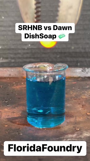 SRHNB vs Dawn DishSoap 🧼#Satisfying #Experiments #ASMR #DawnSoap #RedHotAll #SRHNB, #Science #LeidenfrostEffect | Florida Foundry