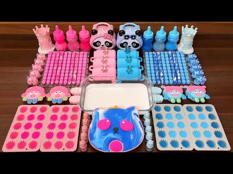LIVE: Slime Mixing Random Things Into Glossy Slime | PINK Vs BLUE Showdown #189