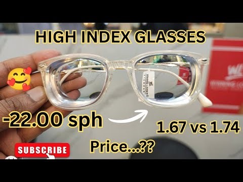 High Index Lenses For Myopia Thin Glasses / Lenskart 1.67 vs 1.74 Bluecutlens !