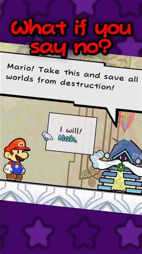 The worst ending in Super Paper Mario
