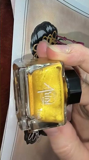 Glass pen tutorial, gold watercolor from Action