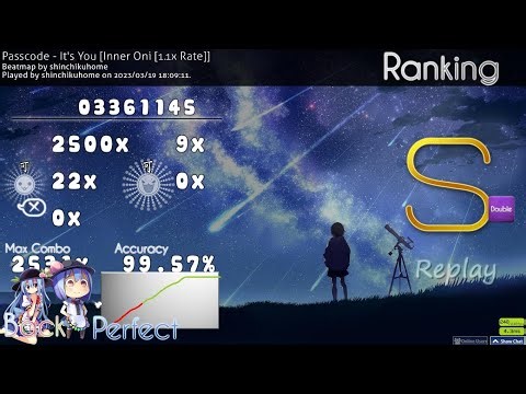 osu!taiko Passcode - It's You [Inner Oni [1.1x Rate]] +DT 347BPM 手元