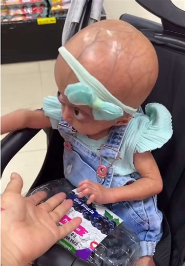 Beautiful big head twins get a nice visit from fan #eliseeloa #progeria #linda #fyp