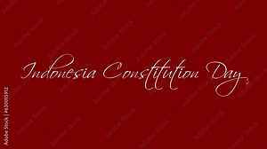 Indonesia Constitution Day - Lettering Animation With Particles