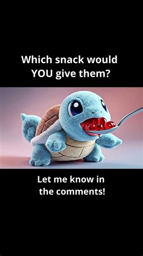 Squirtle Plush Feeding 🐢🍇 | Cute Plush Pokémon enjoys juicy berries