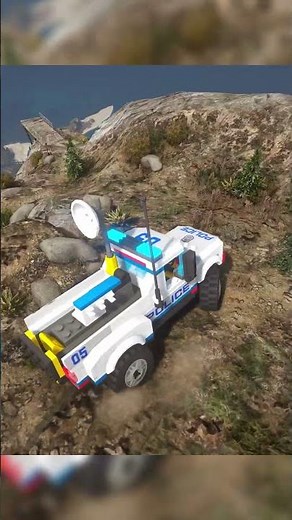 Robbing Bank with LEGO Cop Car in GTA 5 RP..