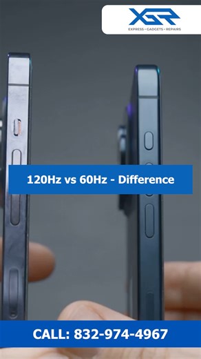 120Hz vs 60Hz: Can You Spot the Difference? ----- Is 120Hz really smoother than 60Hz, or is it just hype? We break down the real-world difference between 120Hz and 60Hz displays, showing how refresh rate impacts scrolling, gaming, video playback, and everyday phone usage. Once you see the difference, you’ll know exactly which display is right for you. If your phone has screen flickering, touch lag, refresh rate issues, or display damage, our expert technicians can fix it fast. 📍 Visit Us Today:
