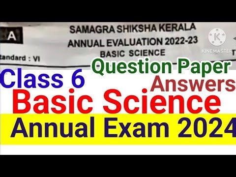 Class 6 Basic Science Annual Exam Question Paper With Answers 2022-23|Class 6 Basic Science Exam2024