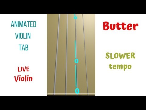 BUTTER 🧈 by BTS | LIVE Violin Cover | SLOWER Tempo | Animated Violin TAB | Violin Tutorial
