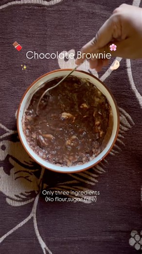 3-Ingredient Chocolate Brownie 🤎🍫 | The Easiest Fudgy Brownie! #shorts #brownie #chocolate