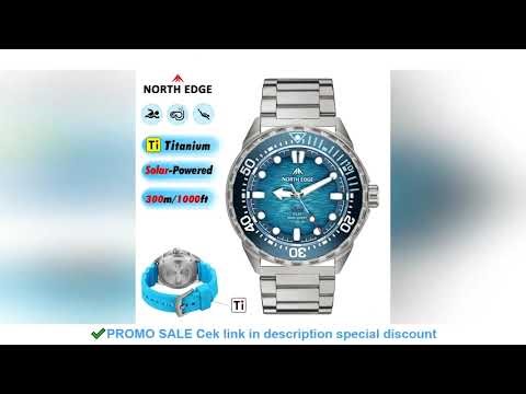 NORTH EDGE 2025 NEW+ TRITON-TI Titanium Solar-Powered Diving Watch Luxury Quartz Watches For Men 300