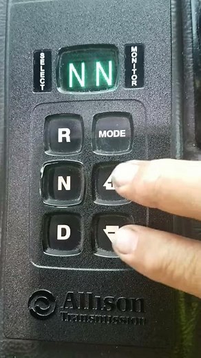 Checking Allison Transmission fluid with newer style primary shift selector.