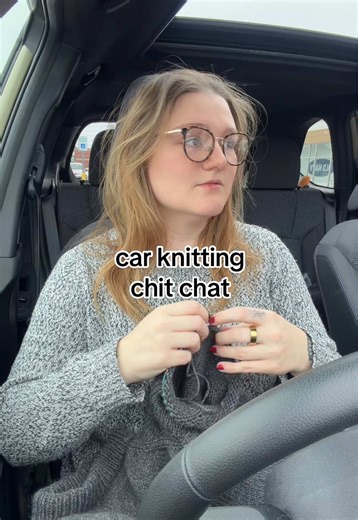 knitting in my car, thinking about an old man and socks made by his mother. how is everyone doing? #knit #knitting #knittok #story #storytime