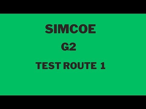 Simcoe G2 Test Route 1 (Mock Test)