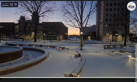 ❄️ Hello from Downtown Elyria 👋 It looks like the snow finally stopped! Live feed: cityofelyria.org | City of Elyria, Ohio