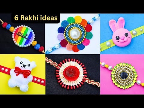6 DIY Easy Rakhi making Ideas with wasted materials| How to make Rakhi at home| Rakhi tutorial 2024