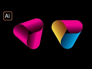 3D Swirl logo design in Illustrator Logo designing in Illustrator Adobe Illustrator tutorial