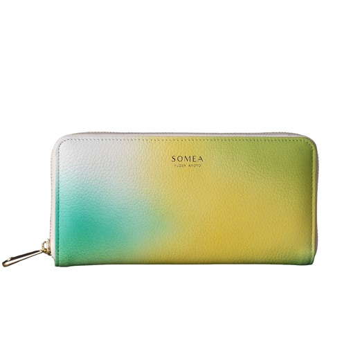 Kyo-Yuzen Leather / Long Wallet / Brume Lemon Yellow