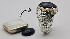 61K views · 718 reactions | Making unique design silver ring - handmade silver carving jewelry | The hallmark | Facebook