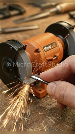 Mini Bench Grinder – Industrial Orange body
