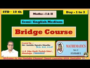 10th-Class | Maths-I & II| Bridge Course | Day-1 To Day-3 Exercise | Semi – English Medium