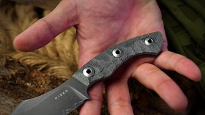 Kizer Rook Fixed Blade Knife, 3.11" Nessmuk-style D2 Blade Hunting Knives with Olive Green G10 Handle, Bushcraft Knife with Sheath & TekLok for Camping Hunting Survival 1090M1