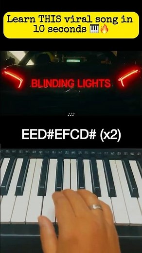 Learn Blinding Lights on Piano in 30 Seconds 🎹✨ #shorts