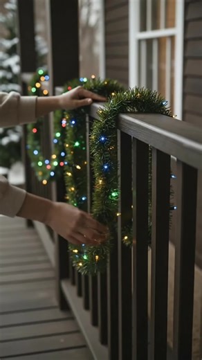 14.8 FT Artificial Christmas Garland, 50 Pre-Lit LED Mini String Lights #christmas #christmasgiftideas #homedecor #christmasdecor