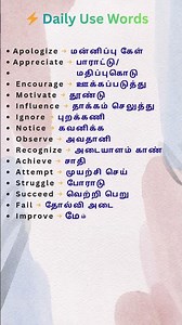 Smart English Words You Must Use | Tamil Meaning