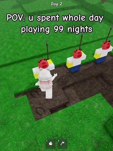 pov u spent whole day playing 99 night in the forest #roblox #99nightintheforest