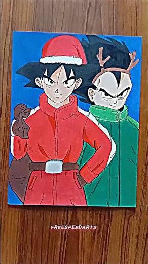 Epic Goku & Vegeta Anime Drawing with Colors 🎨⚡ | FreeSpeed Arts
